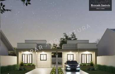 Imagem: A casa possui 3 Dormitórios, 2 Banheiros, 2 Vagas na garagem