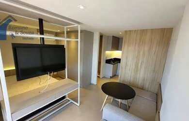 Imagem: O studio possui 1 Dormitório, 1 Banheiro, 1 Vaga na garagem