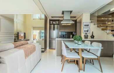 Imagem: O apartamento possui 1 Dormitório, 2 Banheiros, 1 Vaga na garagem