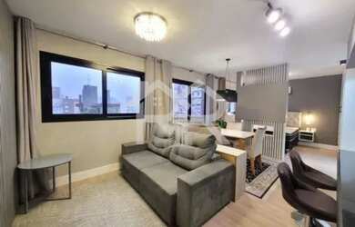 Imagem: O studio possui 1 Dormitório, 1 Banheiro e 33m² de Área e