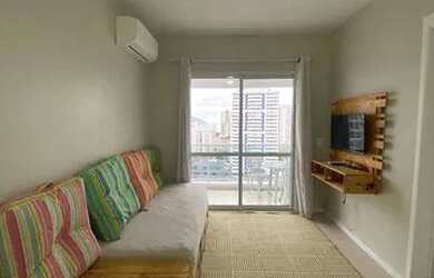 Imagem: O apartamento possui 1 Dormitório, 2 Banheiros, 1 Vaga na garagem