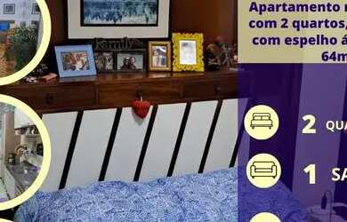 Imagem: O apartamento possui 2 Dormitórios, 1 Banheiro, 1 Vaga na garagem