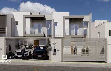 Imagem: A casa possui 3 Dormitórios, 2 Banheiros, 2 Vagas na garagem