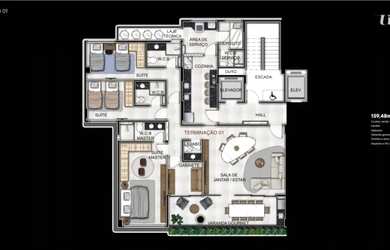 Imagem 2: EDIFÍCIO URBAN 4 suítes sendo a master com banheira na Jatiúca Maceió