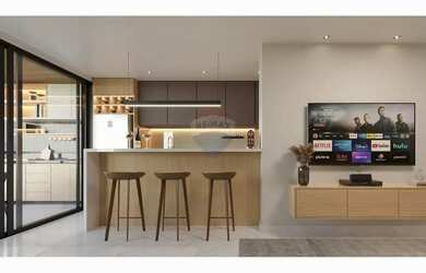 Imagem: O apartamento possui 2 Dormitórios, 1 Banheiro, 2 Vagas na