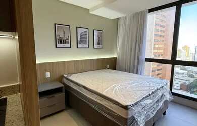 Imagem: O studio possui 1 Dormitório, 1 Banheiro, 1 Vaga na garagem