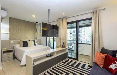 Imagem: O apartamento possui 1 Dormitório, 1 Banheiro, 1 Vaga na garagem