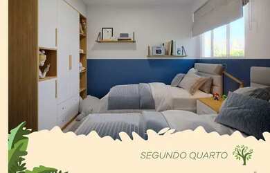 Imagem: O apartamento possui 2 Dormitórios, 1 Banheiro, 1 Vaga na garagem