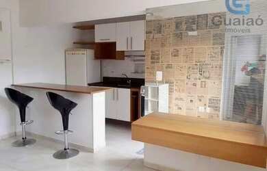 Imagem: O apartamento possui 1 Dormitório, 1 Banheiro, 1 Vaga na garagem