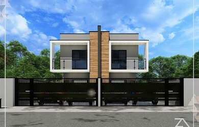 Imagem: A casa possui 3 Dormitórios, 2 Banheiros, 2 Vagas na garagem