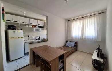 Imagem: O apartamento possui 2 Dormitórios, 1 Banheiro, 1 Vaga na garagem