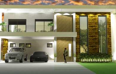 Imagem: A casa em condomínio possui 4 Dormitórios, 5 Banheiros, 4