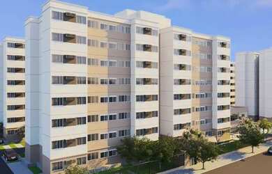 Imagem: O apartamento possui 2 Dormitórios, 1 Banheiro, 1 Vaga na garagem