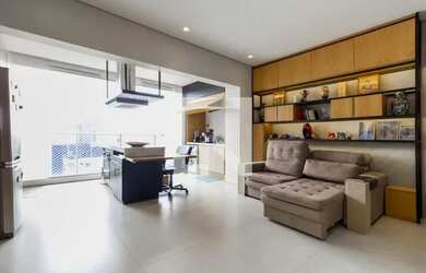 Imagem: O apartamento na cobertura possui 1 Dormitório, 2 Banheiros