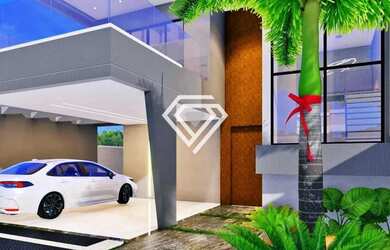 Imagem: A casa possui 4 Dormitórios, 1 Banheiro, 4 Vagas na garagem