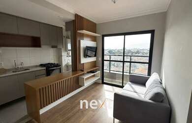 Imagem: O apartamento possui 1 Dormitório, 1 Banheiro, 1 Vaga na garagem