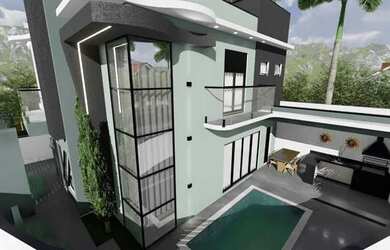 Imagem: A casa possui 3 Dormitórios, 3 Banheiros, 2 Vagas na garagem