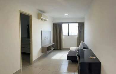 Imagem: O apartamento possui 1 Dormitório, 1 Banheiro, 1 Vaga na garagem