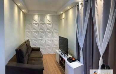 Imagem: O apartamento possui 2 Dormitórios, 1 Banheiro, 1 Vaga na garagem