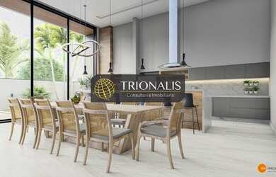 Imagem: A casa em condomínio possui 4 Dormitórios, 4 Banheiros, 4