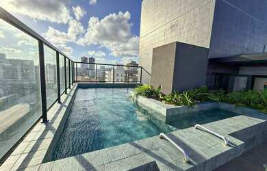 Imagem: O studio possui 1 Dormitório, 1 Banheiro, 23m² de Área e