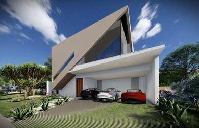 Imagem: A casa em condomínio possui 4 Dormitórios, 5 Banheiros, 4