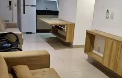 Imagem: O apartamento possui 1 Dormitório, 1 Banheiro, 1 Vaga na garagem