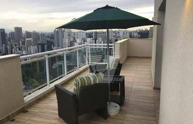 Imagem: O apartamento na cobertura possui 3 Dormitórios, 4 Banheiros