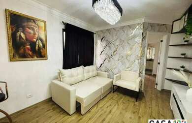 Imagem: O apartamento possui 1 Dormitório, 2 Banheiros, 1 Vaga na garagem