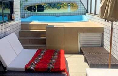 Imagem: O apartamento na cobertura possui 4 Dormitórios, 3 Banheiros