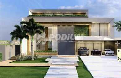 Imagem: A casa em condomínio possui 5 Dormitórios, 5 Banheiros, 4