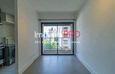 Imagem: O apartamento possui 1 Dormitório, 1 Banheiro, 1 Vaga na garagem