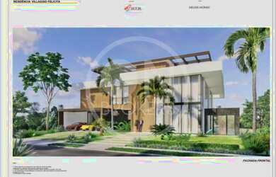 Imagem: A casa em condomínio possui 4 Dormitórios, 5 Banheiros, 3