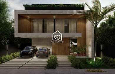 Imagem: A casa em condomínio possui 5 Dormitórios, 5 Banheiros, 3