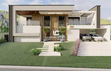 Imagem: A casa em condomínio possui 5 Dormitórios, 5 Banheiros, 4