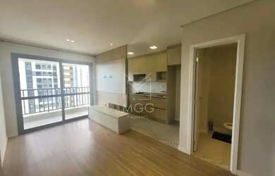 Imagem: O apartamento possui 1 Dormitório, 2 Banheiros, 1 Vaga na garagem