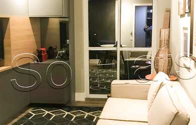 Imagem: O apartamento possui 1 Dormitório, 1 Banheiro, 1 Vaga na garagem