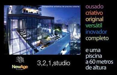 Imagem: O apartamento possui 1 Dormitório, 1 Banheiro, 1 Vaga na garagem