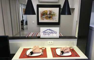 Imagem: O apartamento possui 1 Dormitório, 1 Banheiro, 1 Vaga na garagem