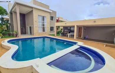 Imagem: A casa em condomínio possui 5 Dormitórios, 5 Banheiros, 2