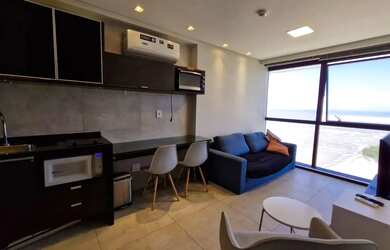 Imagem: O apartamento possui 1 Dormitório, 1 Banheiro, 1 Vaga na garagem