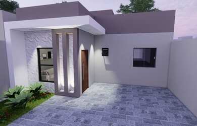 Imagem: A casa possui 2 Dormitórios, 2 Banheiros, 2 Vagas na garagem