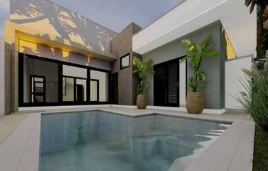 Imagem: A casa em condomínio possui 3 Dormitórios, 4 Banheiros, 4