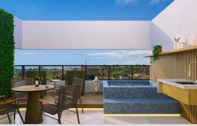 Imagem: O studio possui 2 Dormitórios, 2 Banheiros, 1 Vaga na garagem