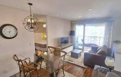 Imagem 2: Apartamento mobiliado com ar condicionado para locação - Alphaville