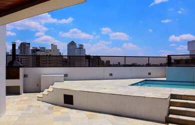 Imagem: O apartamento na cobertura possui 3 Dormitórios, 5 Banheiros