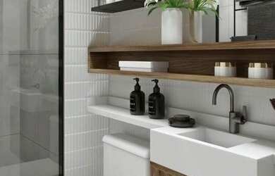 Imagem: O apartamento possui 2 Dormitórios, 1 Banheiro, 1 Vaga na garagem