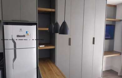 Imagem: O apartamento possui 1 Dormitório, 1 Banheiro, 1 Vaga na garagem