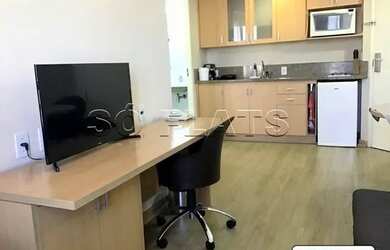 Imagem: O studio possui 1 Dormitório, 1 Banheiro, 1 Vaga na garagem