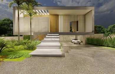 Imagem: A casa em condomínio possui 4 Dormitórios, 1 Banheiro, 3 Vagas